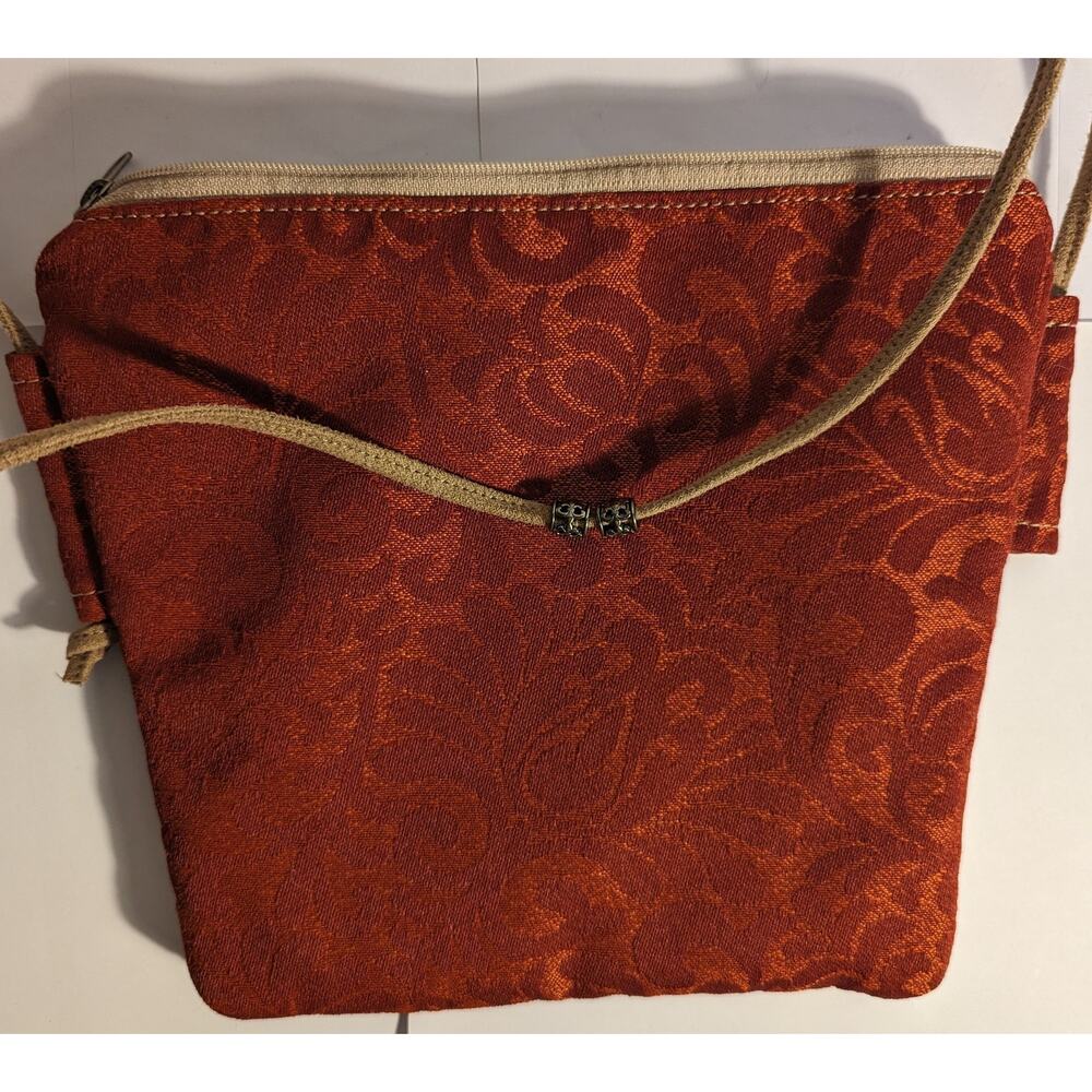 Erda Fabric Purse Leather Adjustable Strap Shoulder Bag NWOT